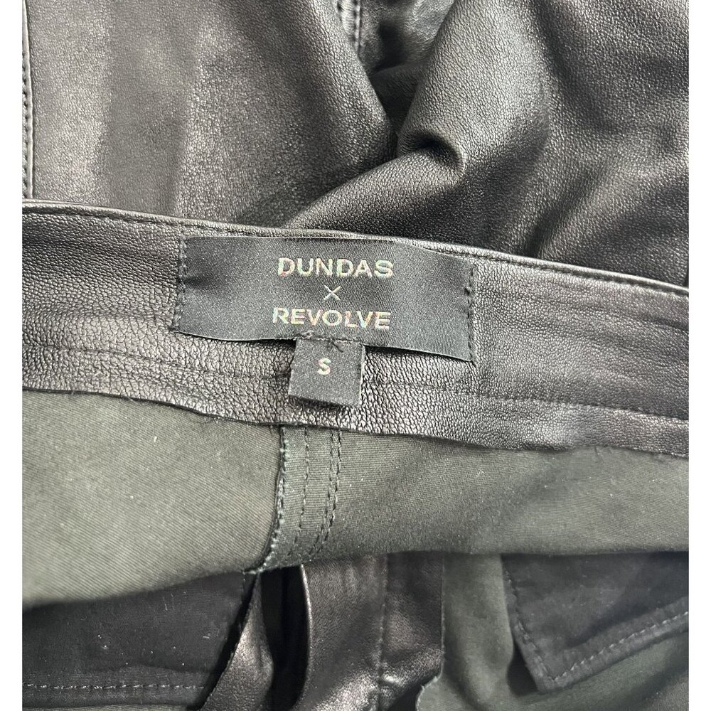 DUNDAS x REVOLVE Syd Leather Pants in Black - Picture 5 of 5